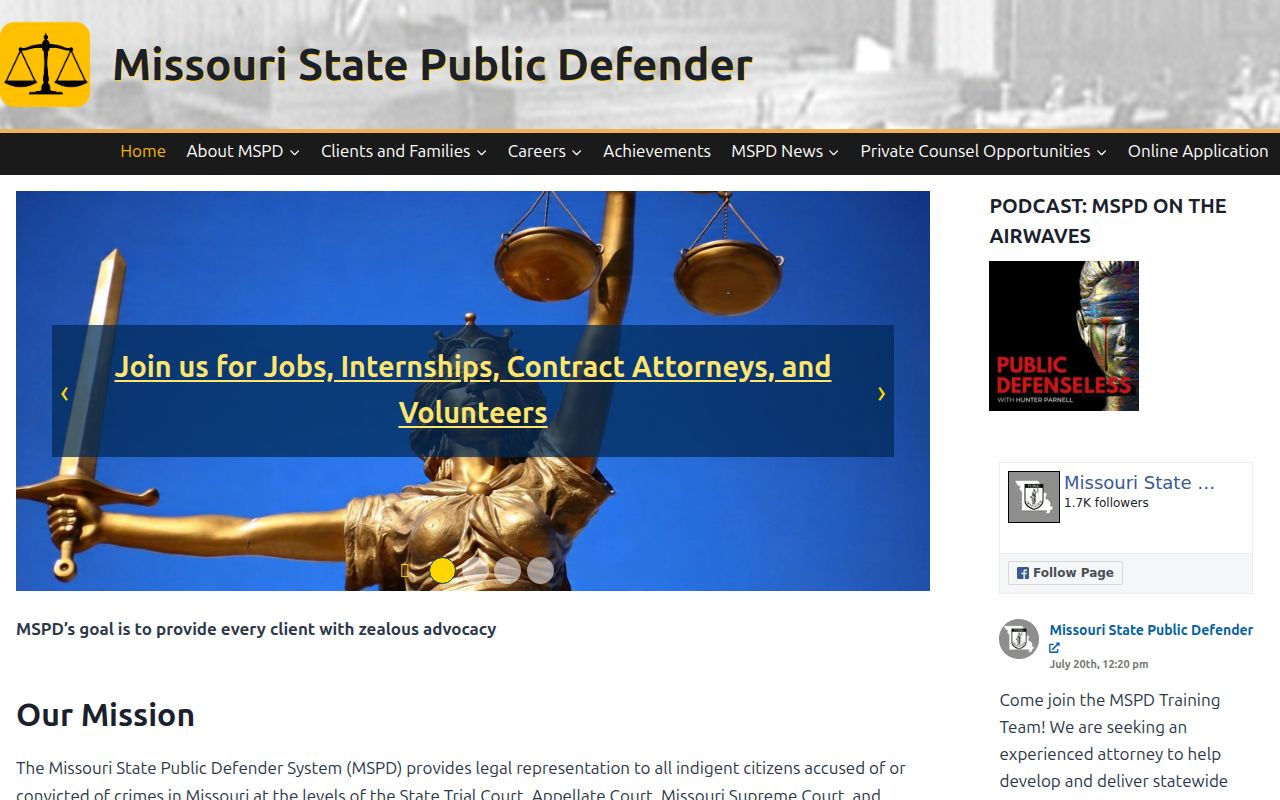 Missouri State Public Defender resource for Christian County criminal court cases