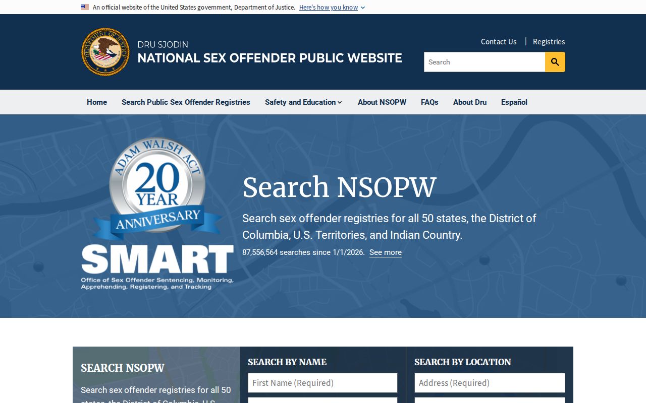 Christian County sex offender check through the NSOPW national registry search